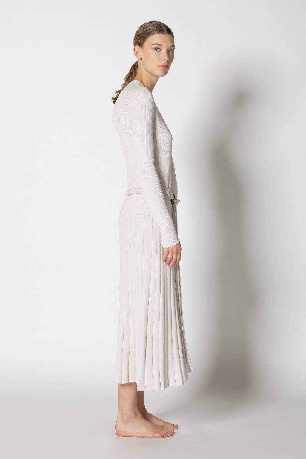 Sminfinity Silky Rib Cardy + Silky Rib Tank Top + Silky Sun Rib Skirt + Hang Loose Ring Belt