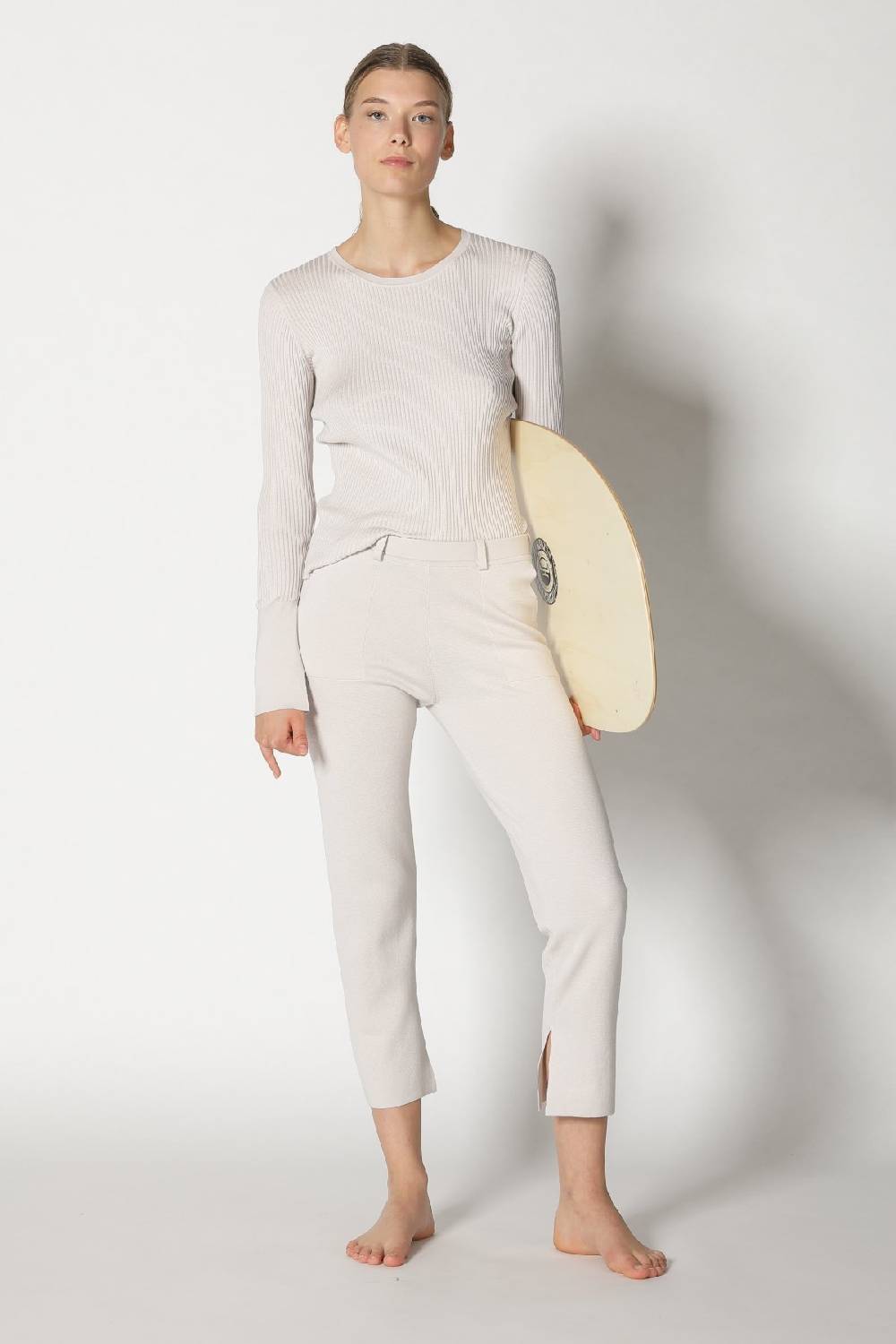 Sminfinity Silky Rib Crew Jumper + Silky Cropped Pants