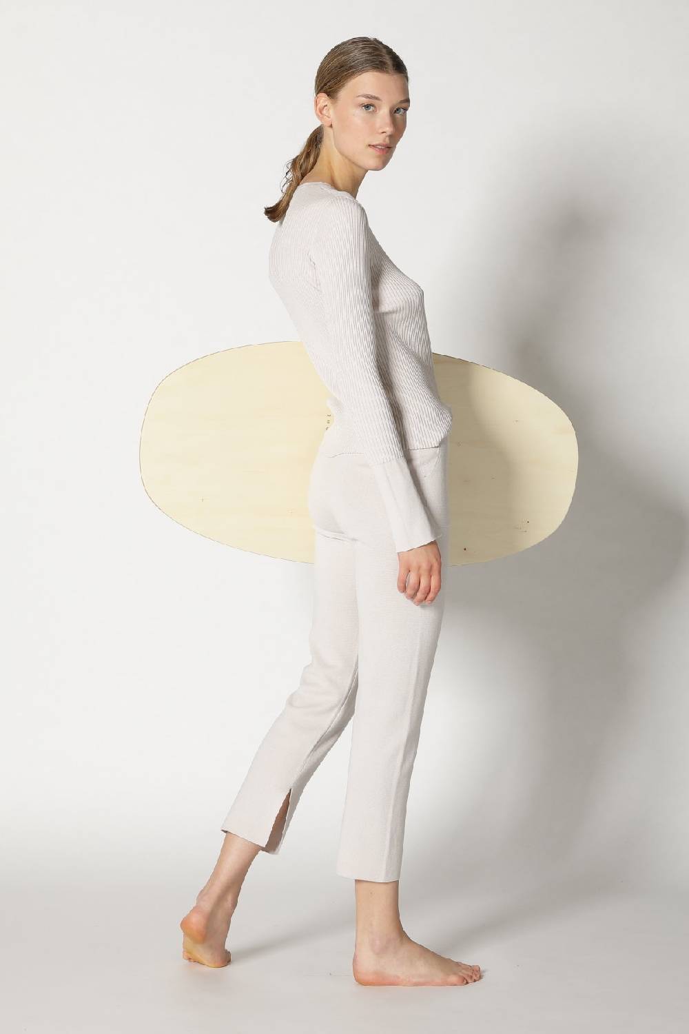 Sminfinity Silky Rib Crew Jumper + Silky Cropped Pants