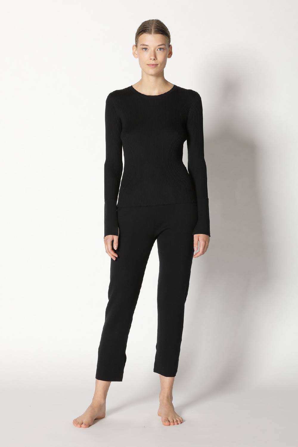 Sminfinity Silky Rib Crew Jumper + Silky Cropped Pants