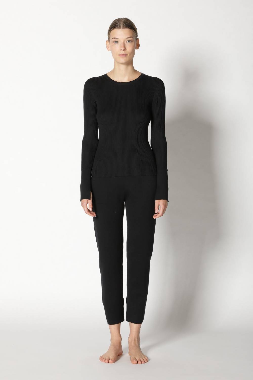 Sminfinity silky rib crew jumper + silky cropped pants Sminfinity silky rib crew jumper + silky cropped pants