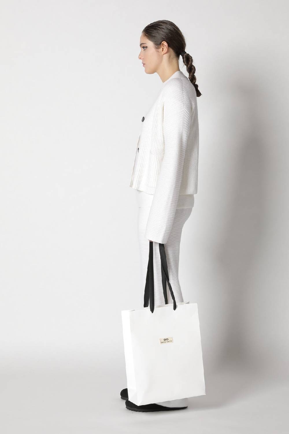 Sminfinity Slouchy Rib Cardigan + Garter T Jumper + Garter Palazzo Pants