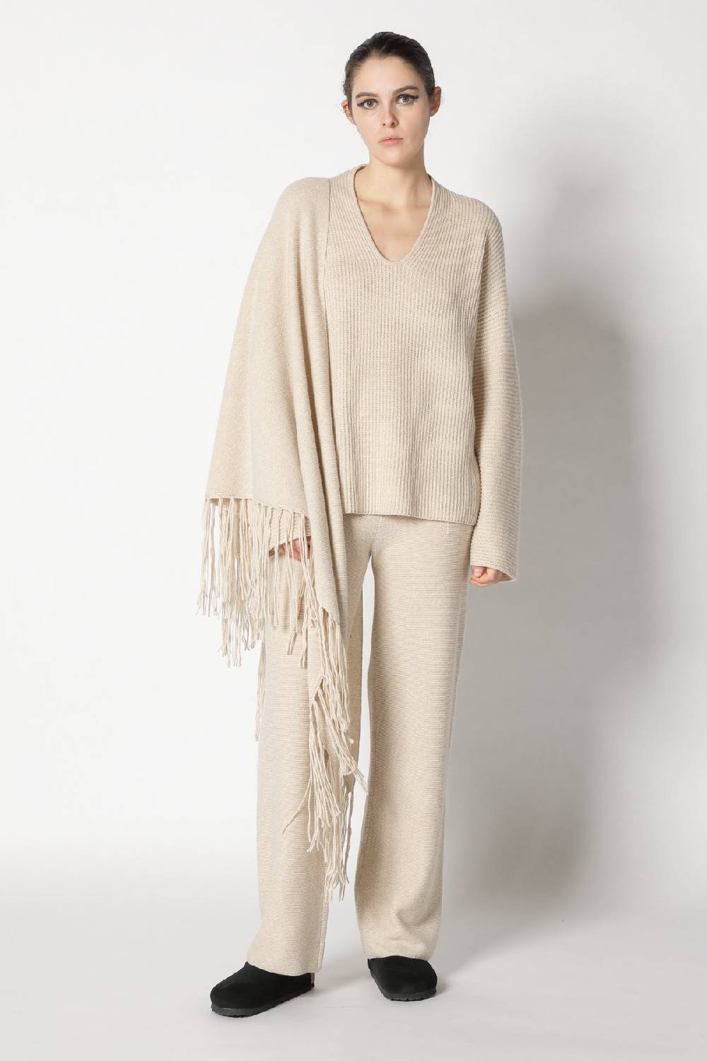 Sminfinity Slouchy Rib Jumper + Garter Palazzo Pants + Garter Triangle