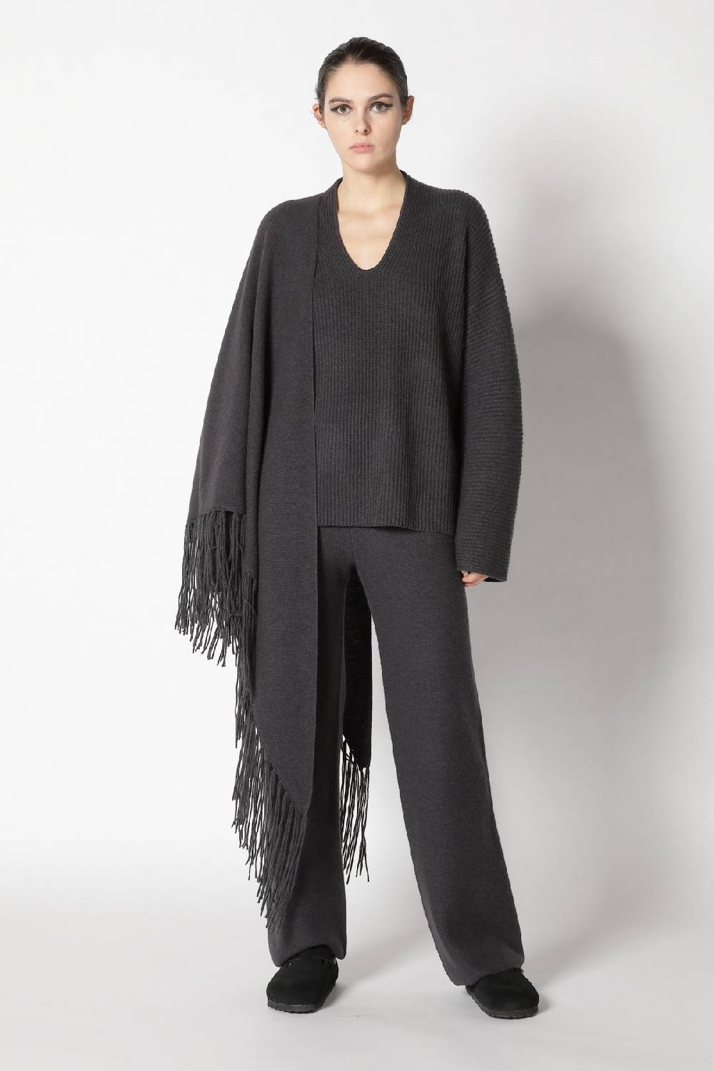 Sminfinity slouchy rib jumper + garter triangle + garter palazzo pants Sminfinity slouchy rib jumper + garter triangle + garter palazzo pants