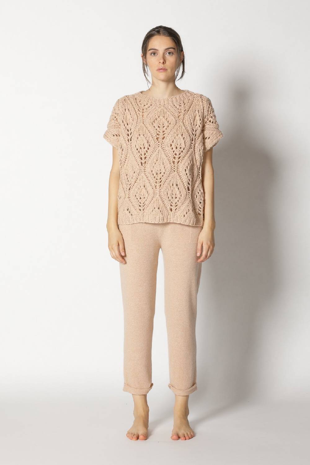 Sminfinity airy ajour top + pure boat pants Sminfinity airy ajour top + pure boat pants