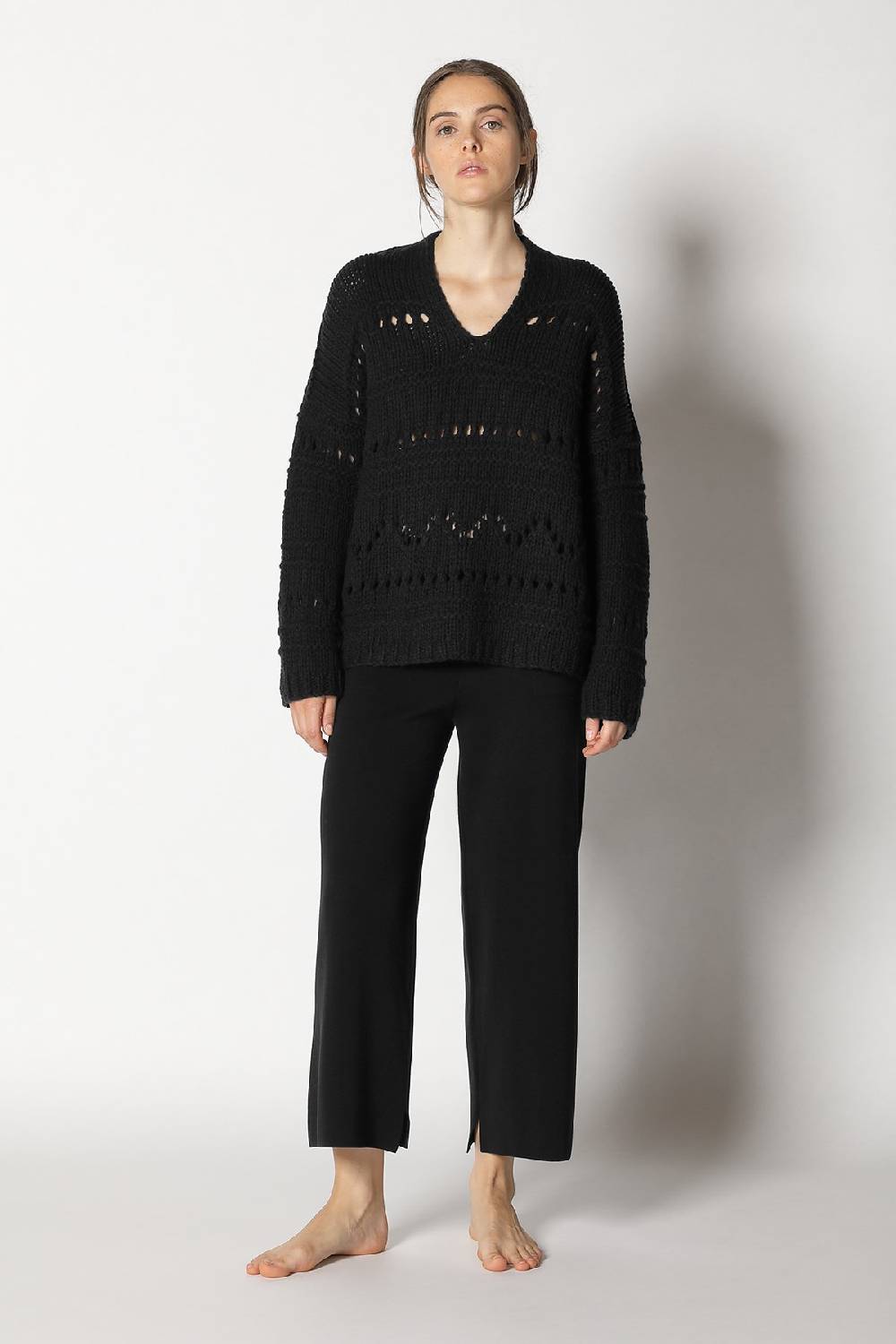 Sminfinity airy ajour V neck + pure boat pants