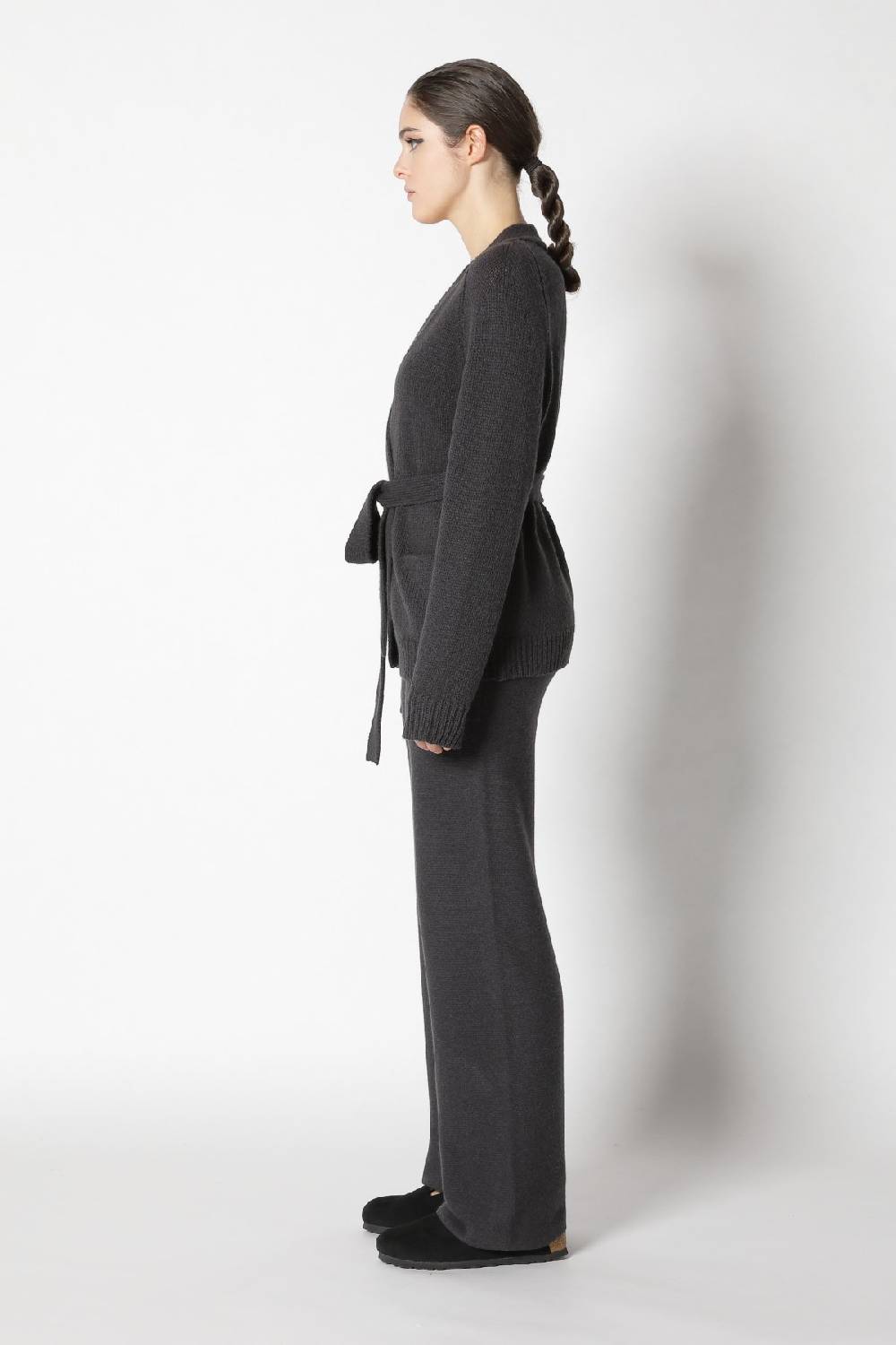 Sminfinity Airy Belted Jacket + Garter Palazzo Pants