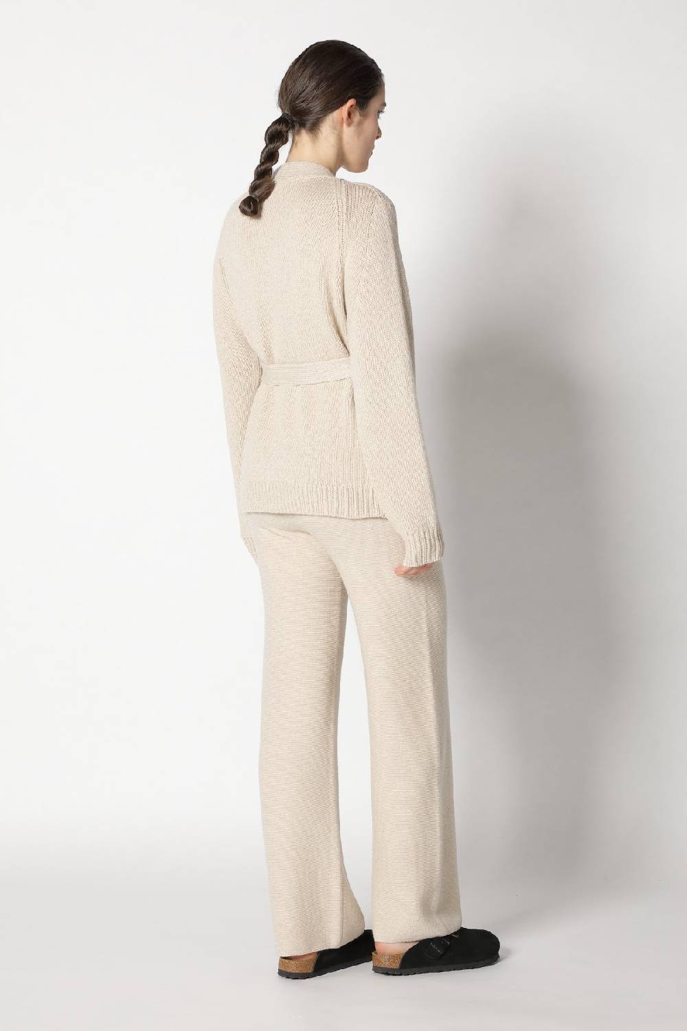 Sminfinity Airy Belted Jacket + Garter Palazzo Pants