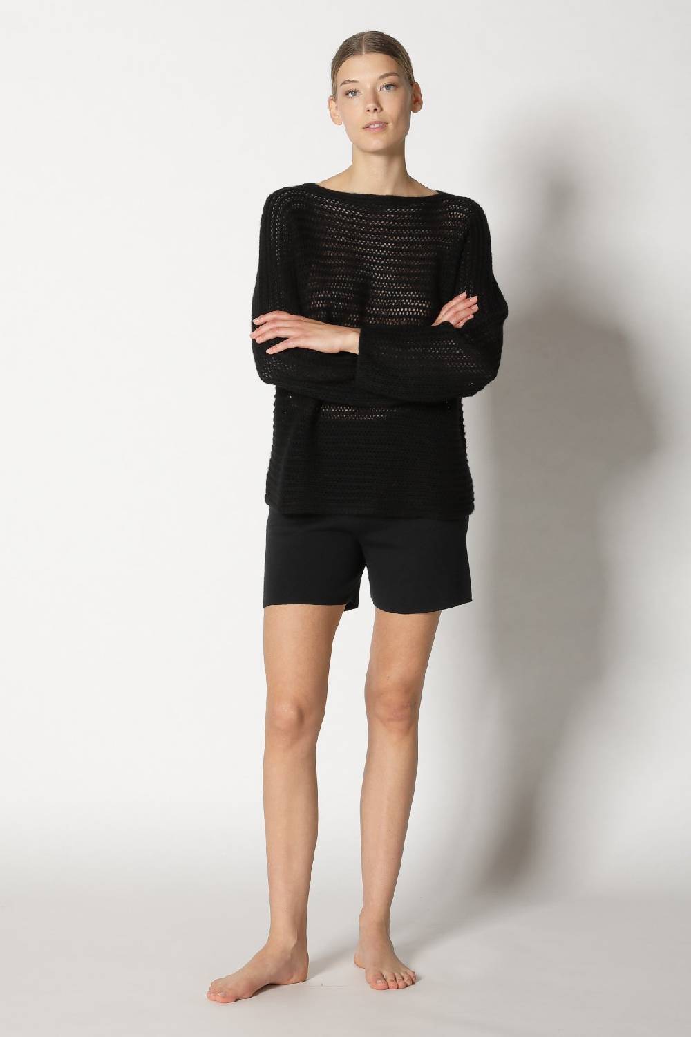 Sminfinity blurry airy boatneck + comfy shorts