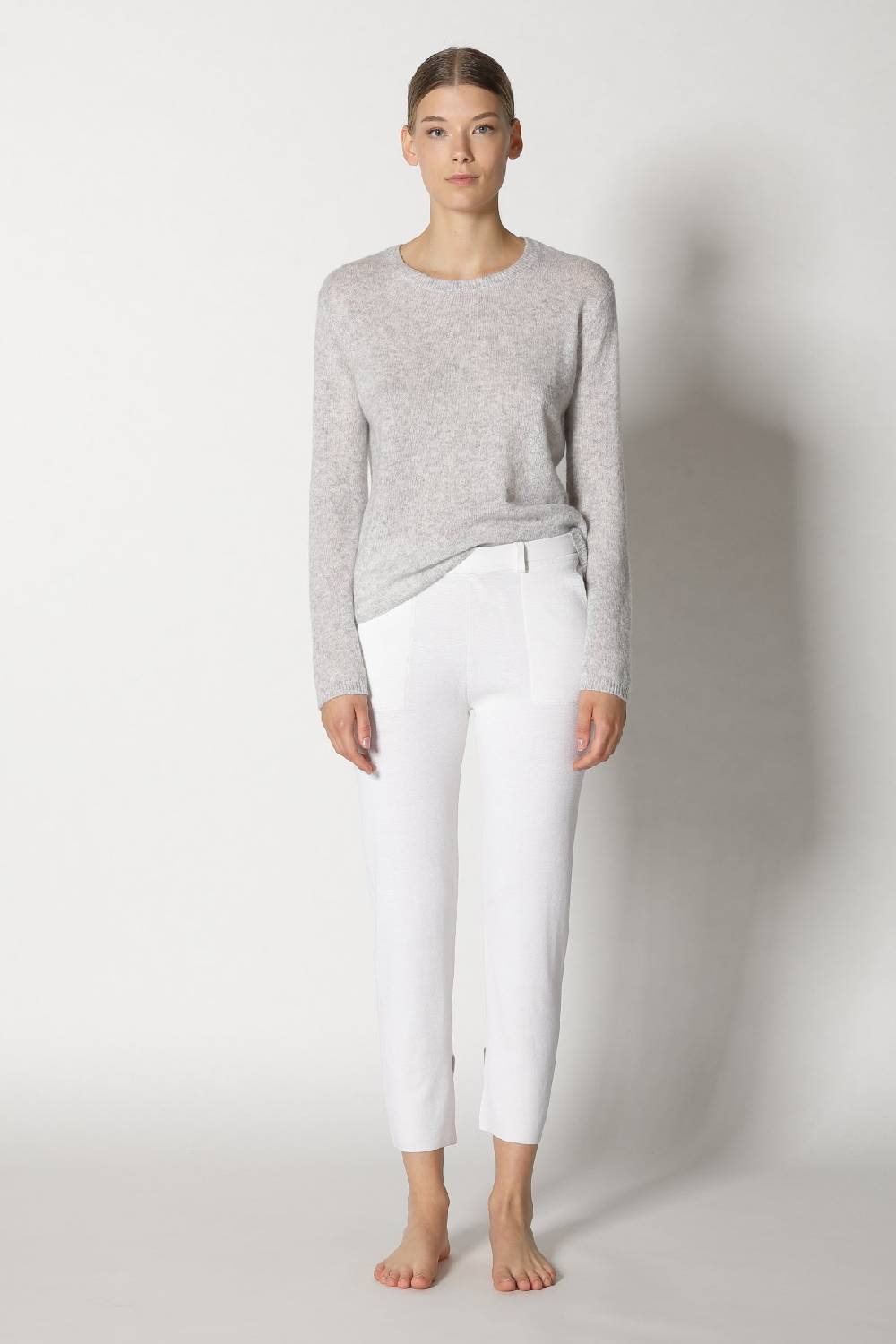 Sminfinity Blurry Crewneck + Silky Cropped Pants