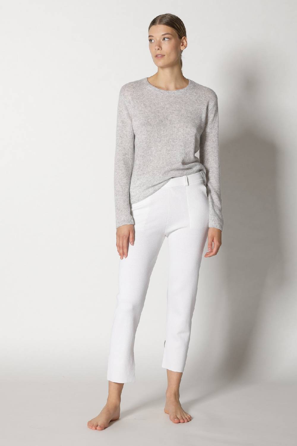 Sminfinity Blurry Crewneck + Silky Cropped Pants