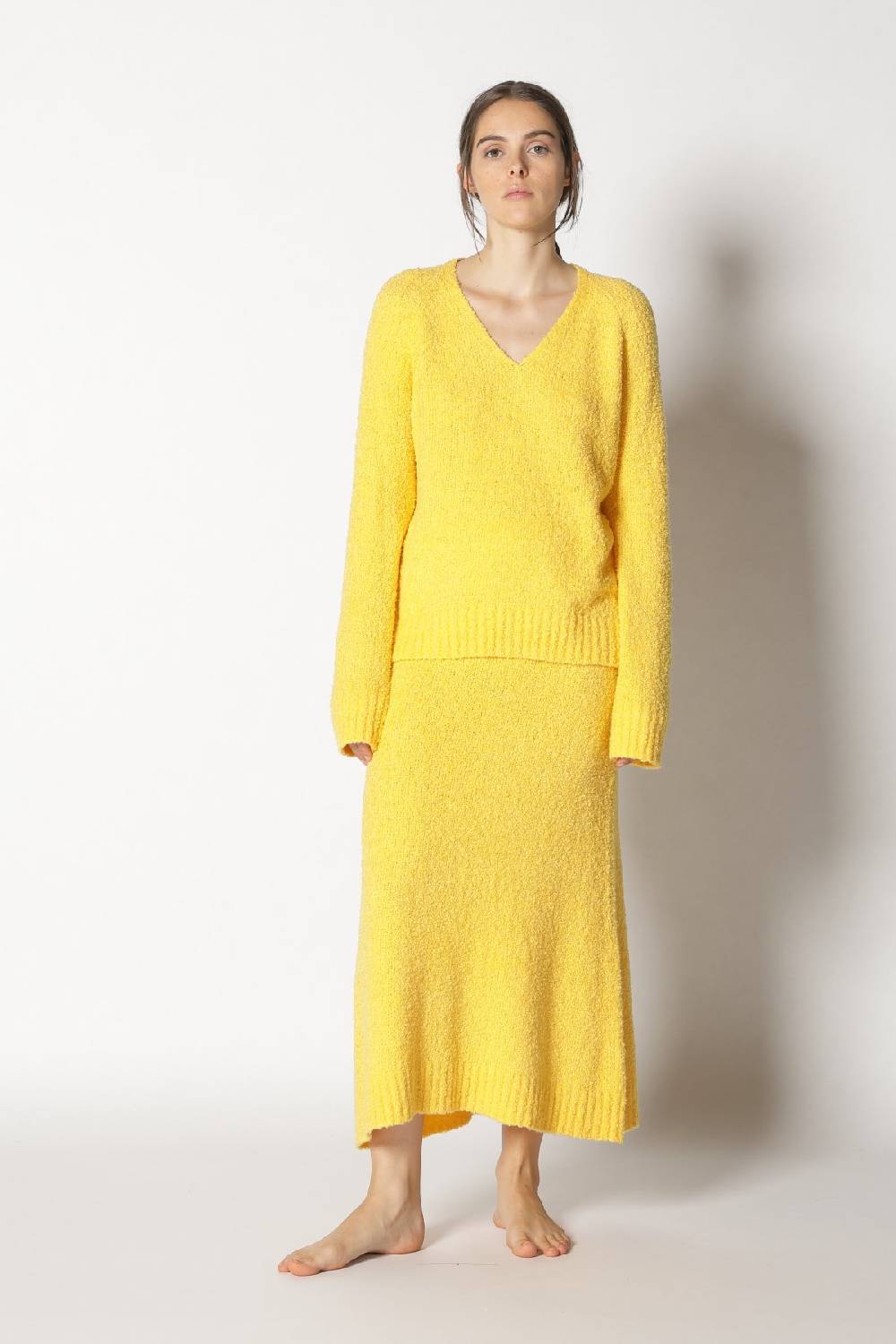 Sminfinity Bouclé V Neck + Bouclé A Skirt