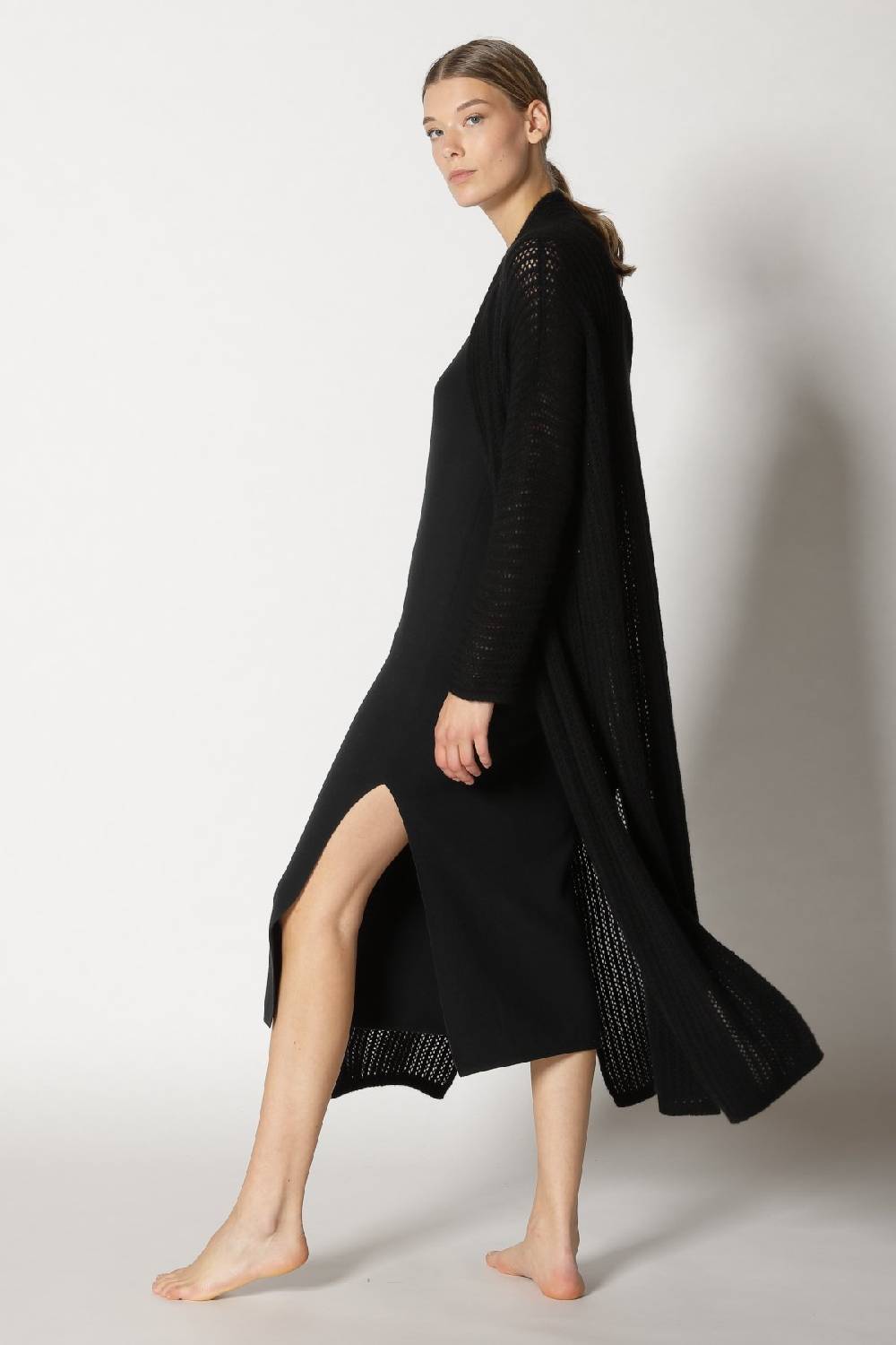 Sminfinity Comfy Maxi Tank Dress + Blurry Airy Coat