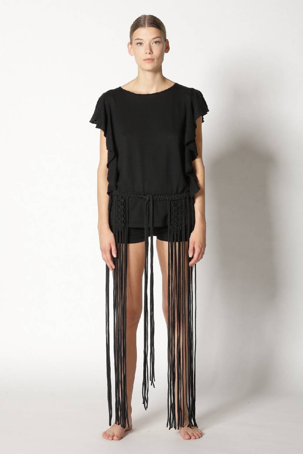 Sminfinity Cool Ruffle Top + hang Loose Knot Belt