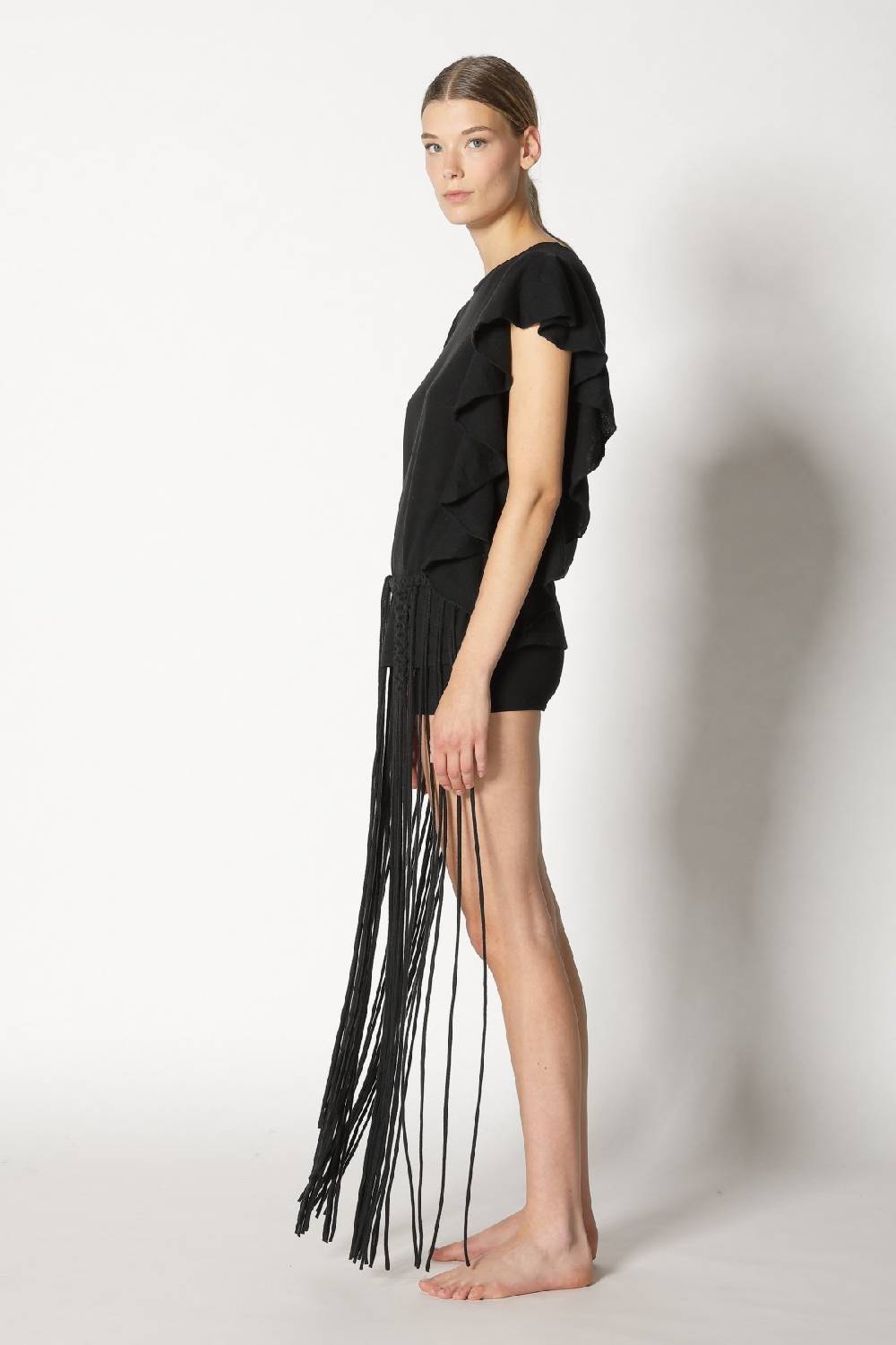 Sminfinity Cool Ruffle Top + hang Loose Knot Belt