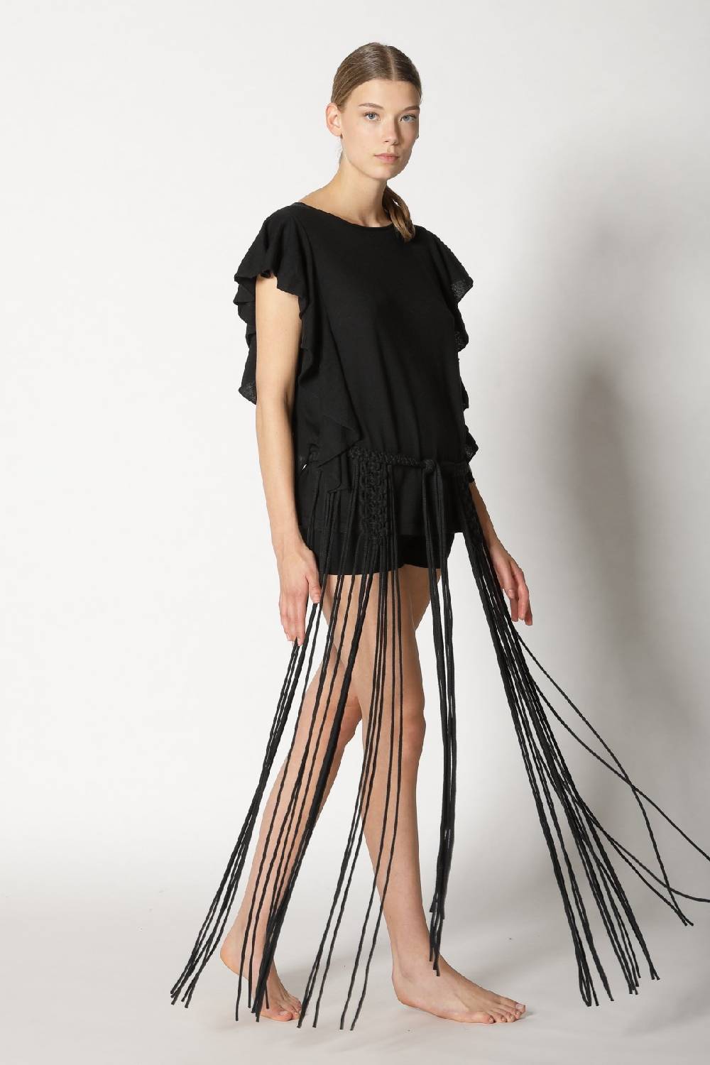 Sminfinity Cool Ruffle Top + hang Loose Knot Belt