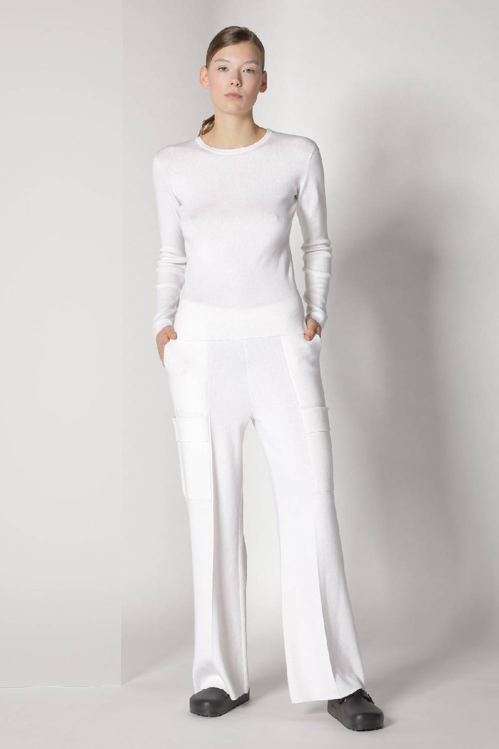 Sminfinity Fitted Crewneck + Cargo Bellbottom Pants