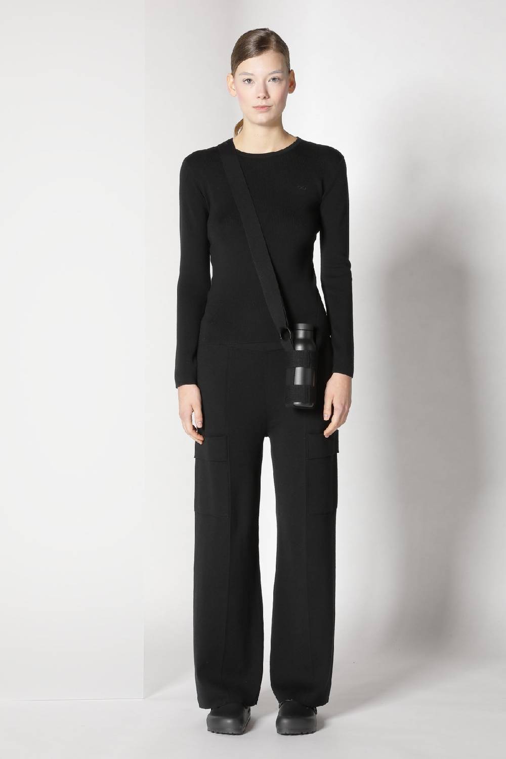 Sminfinity fitted crewneck + cargo bellbottom pants Sminfinity fitted crewneck + cargo bellbottom pants