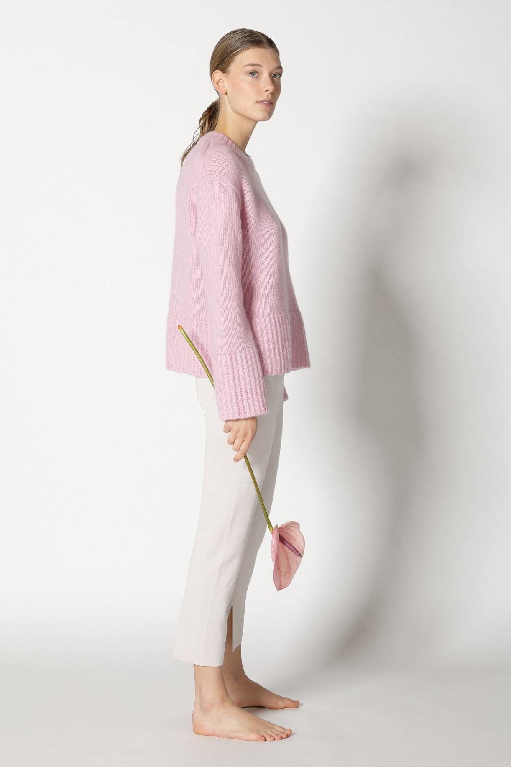Sminfinity Fluffy Crew Jumper + Silky Cropped Pants