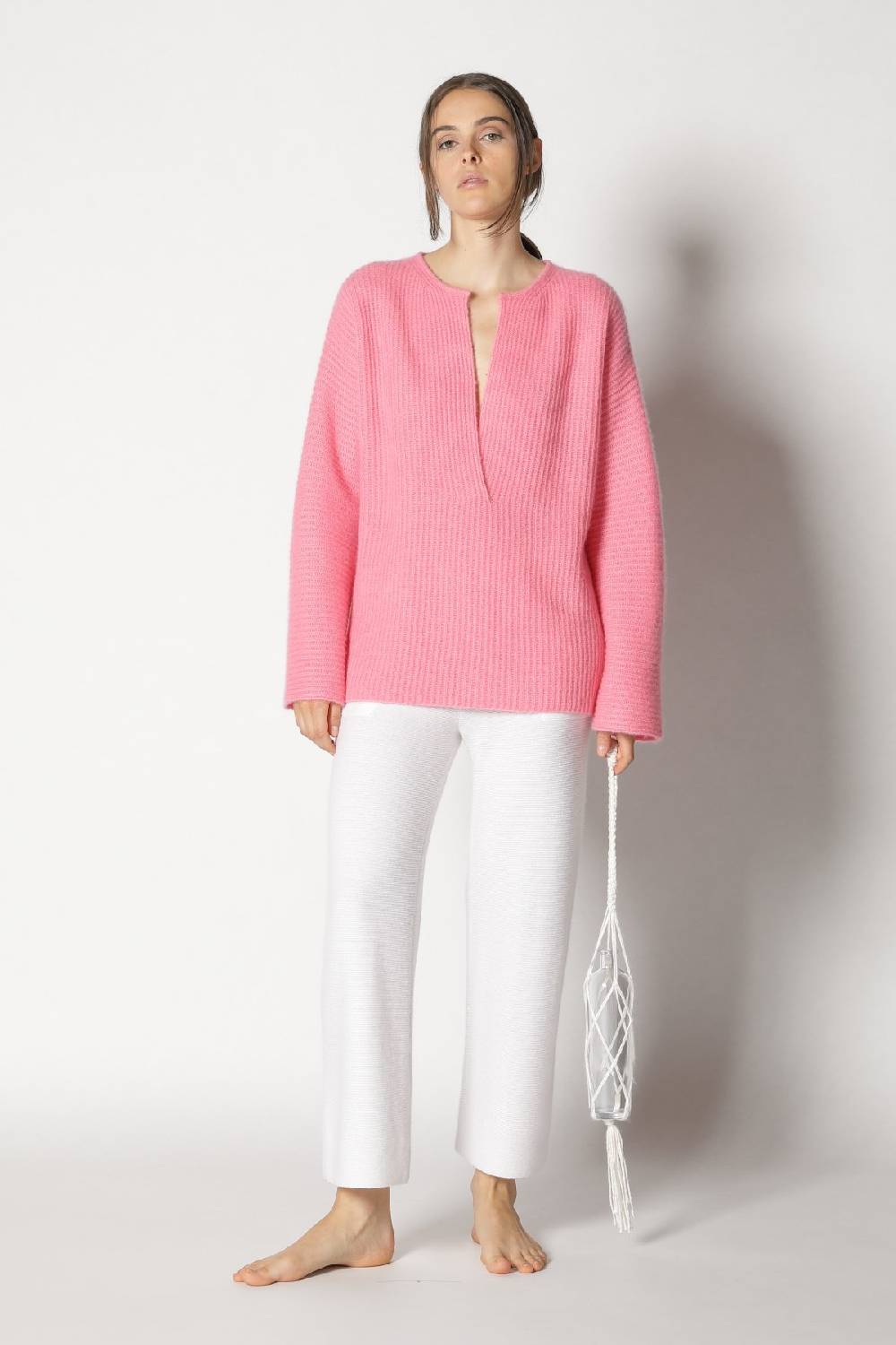 Sminfinity Fluffy Rib Jumper + Garter Cropped Pants