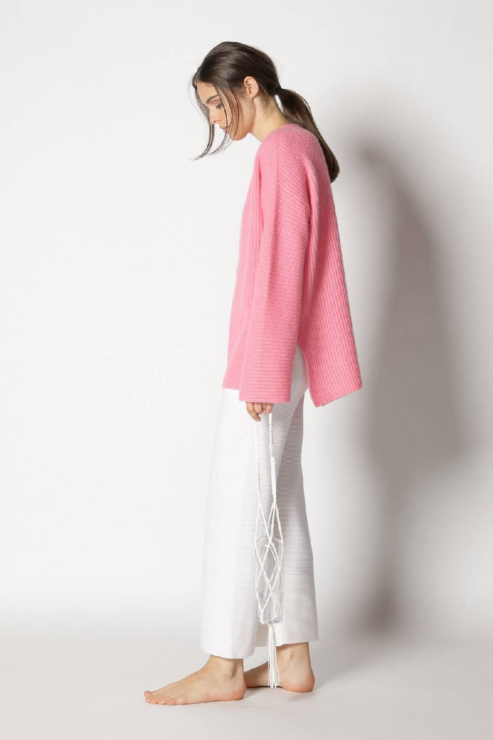 Sminfinity Fluffy Rib Jumper + Garter Cropped Pants