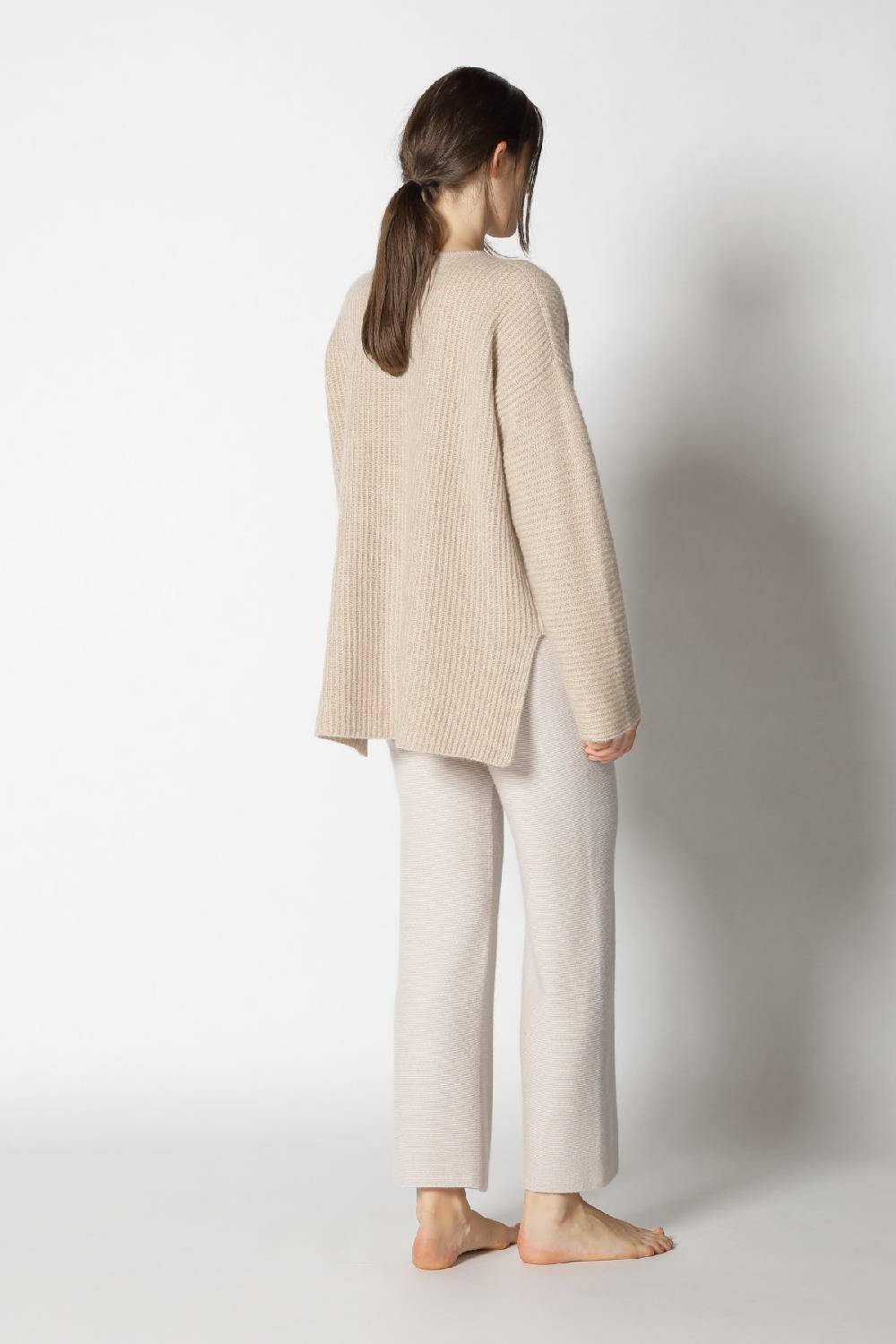 Sminfinity Fluffy Rib Jumper + Garter Cropped Pants