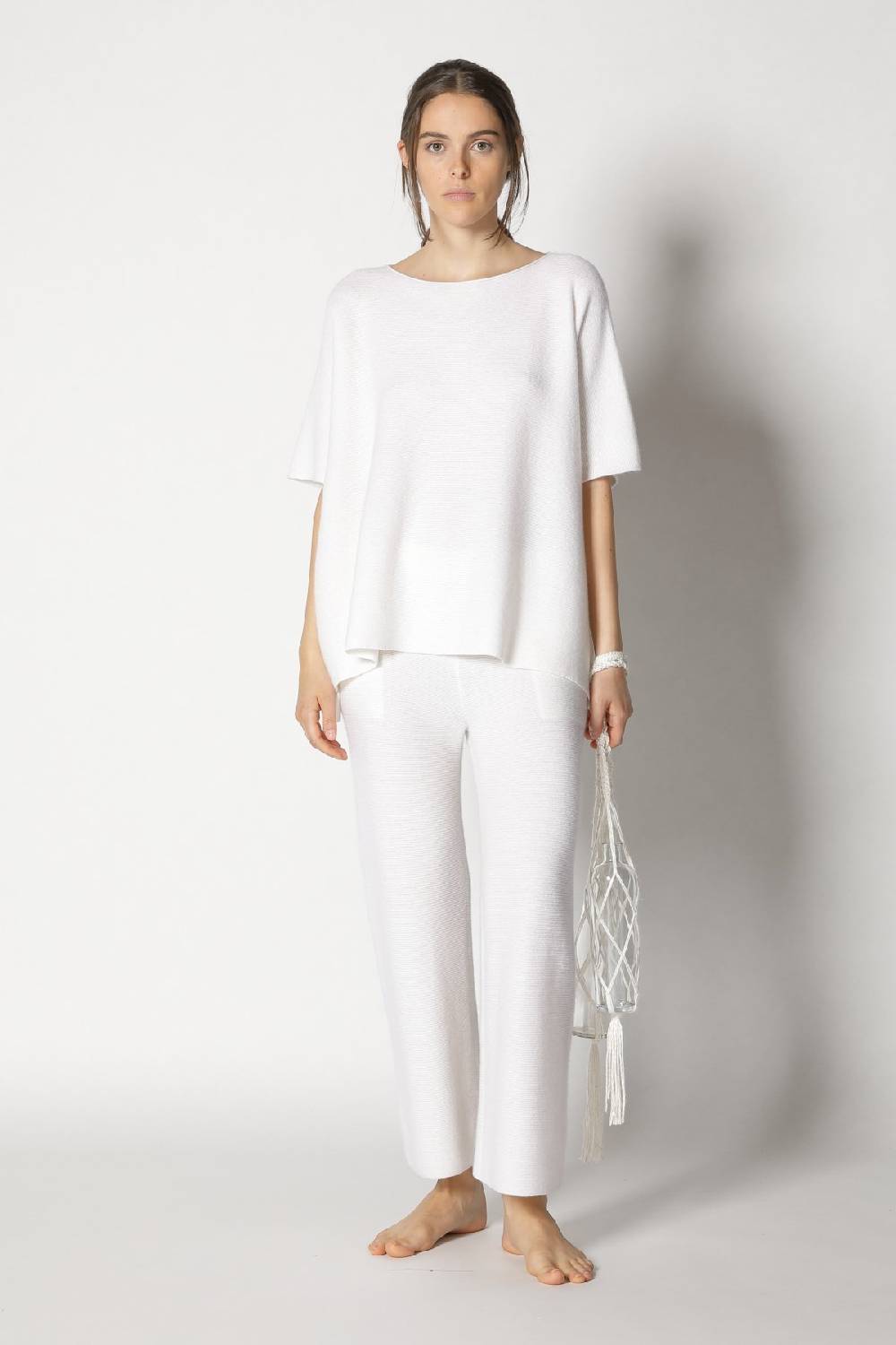 Sminfinity Garter Cape Top + Garter Cropped Pants