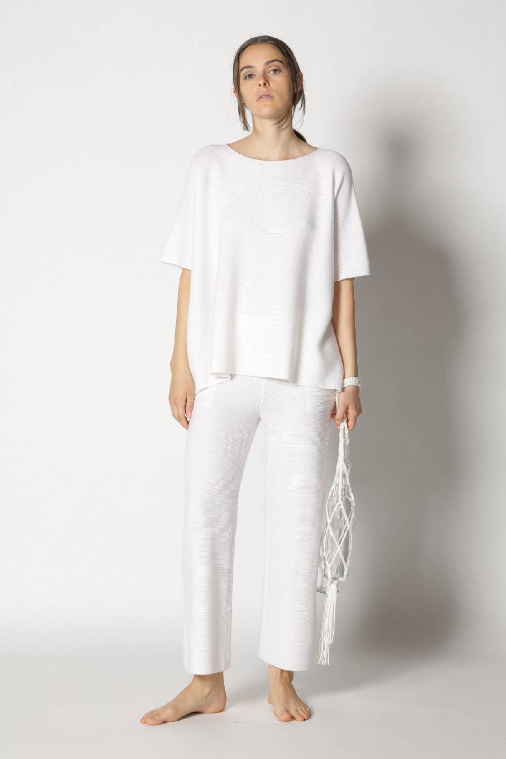 Sminfinity garter cape top + garter cropped pants