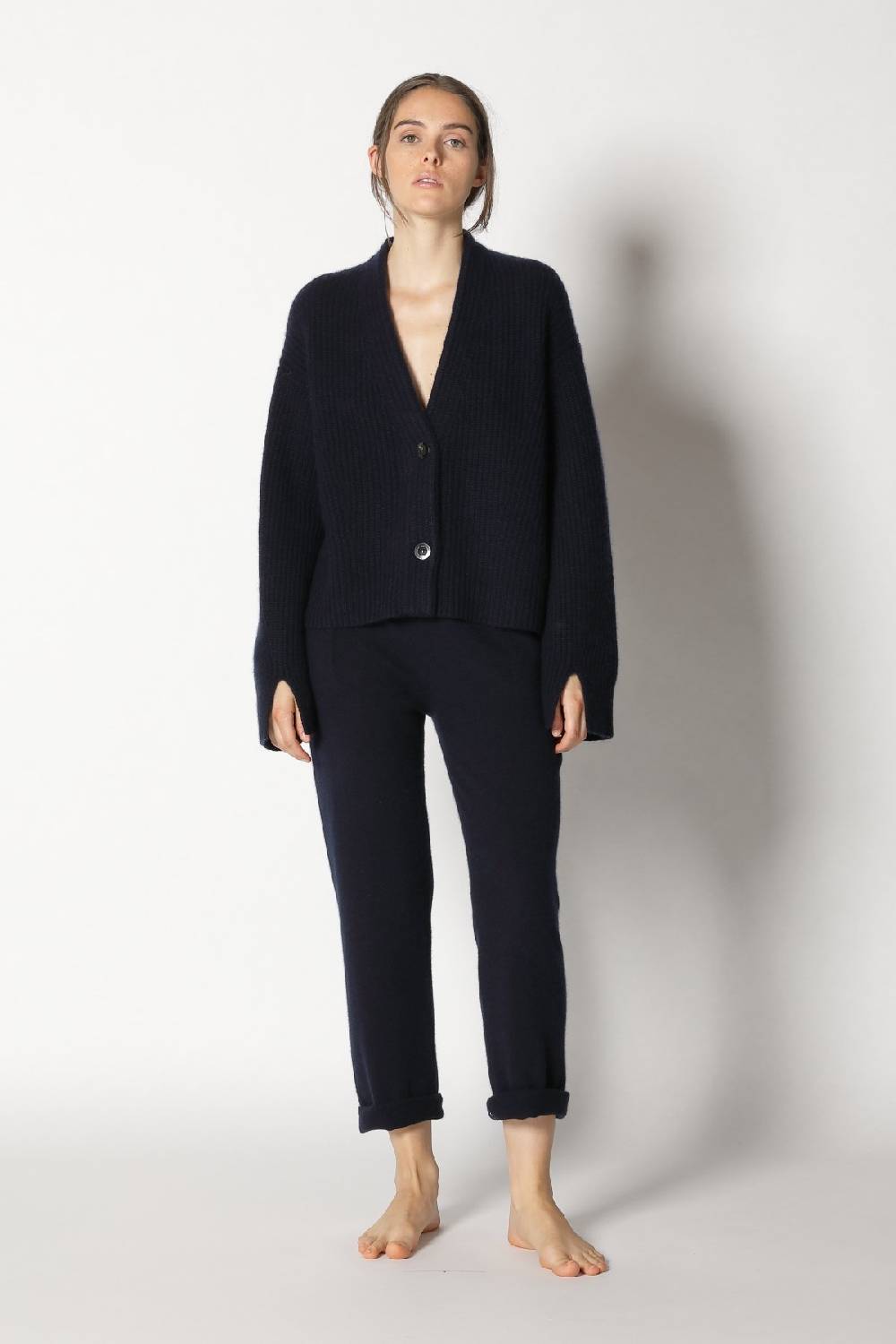 Sminfinity icon rib cardigan + pure boat pants