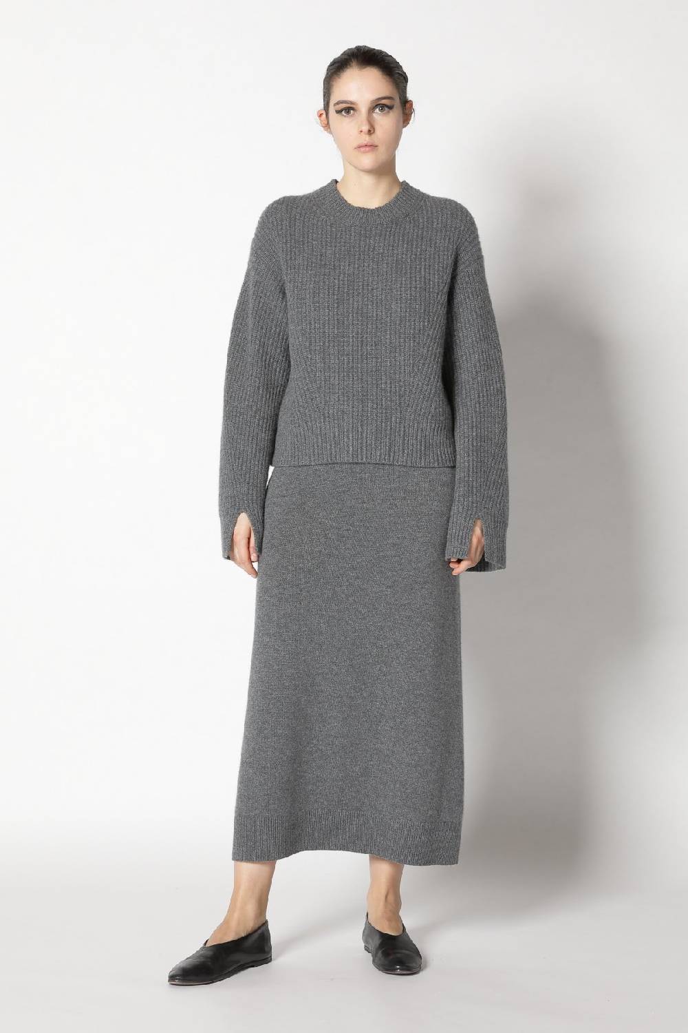 Sminfinity Icon Rib Crew Neck + Pure A Skirt