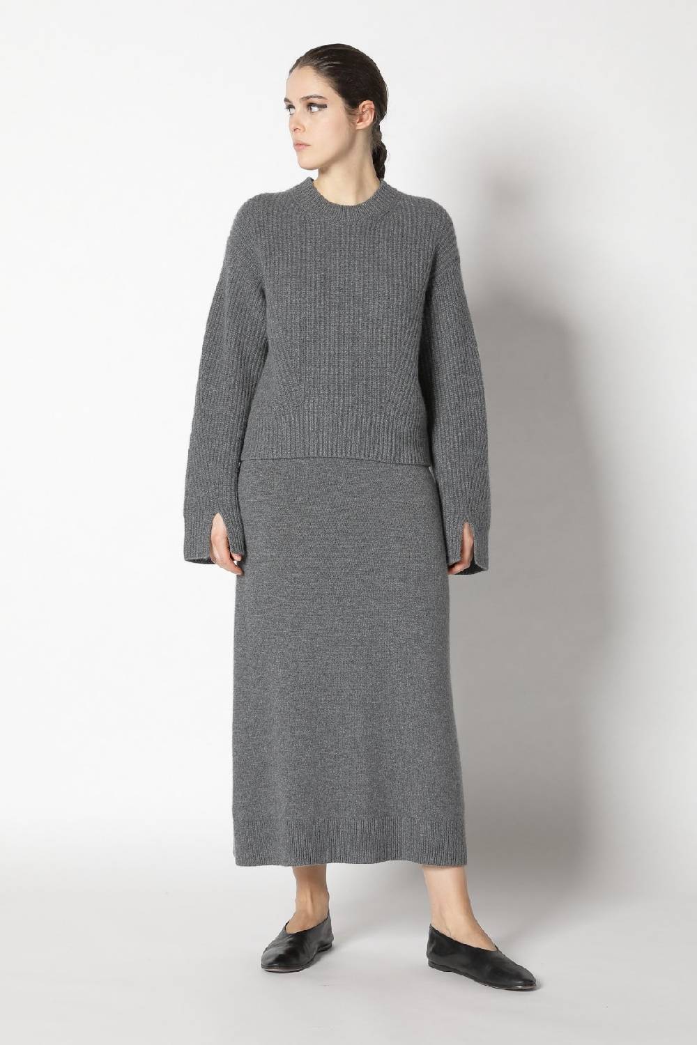 Sminfinity icon rib crew neck + pure A skirt