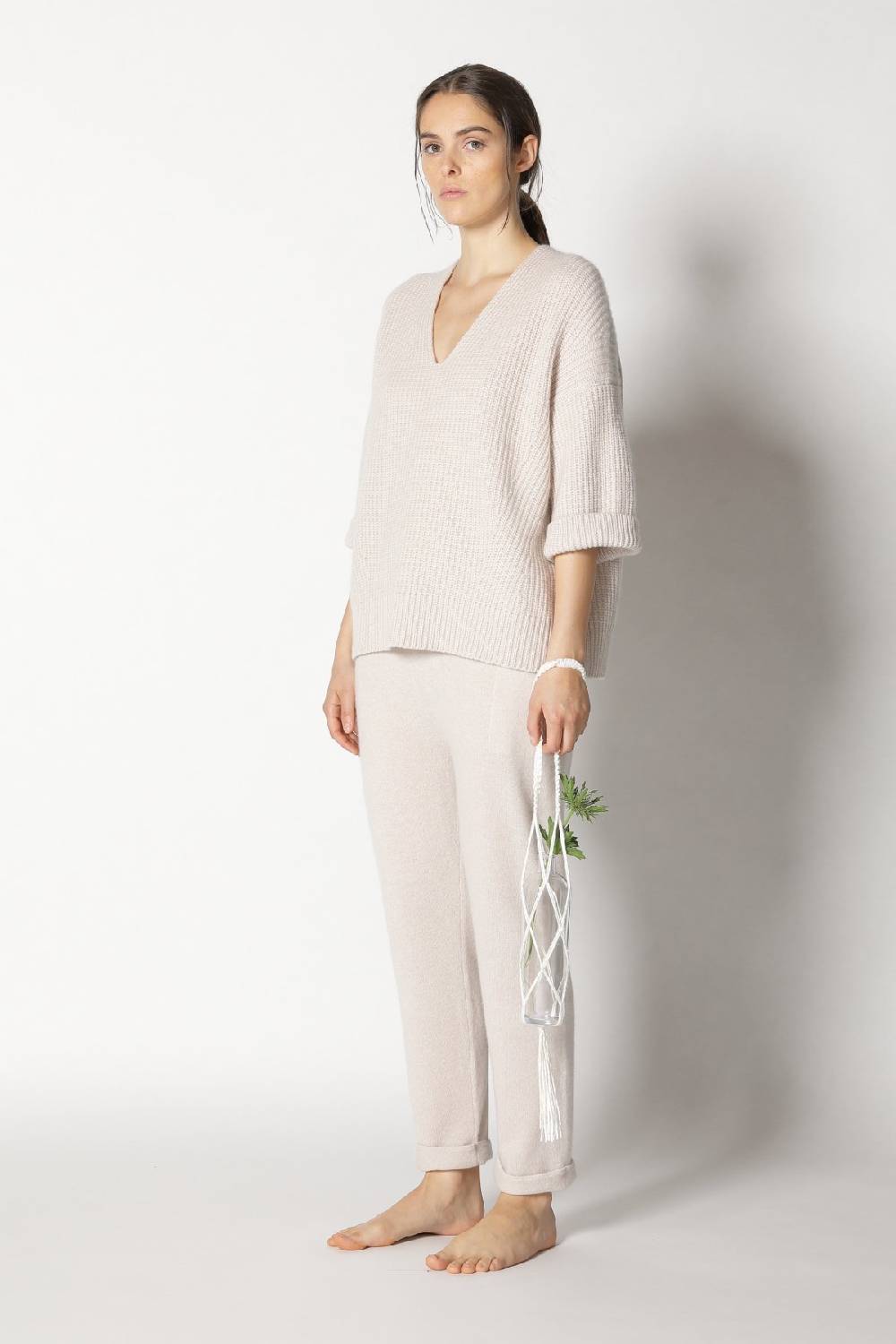 Sminfinity icon rib V neck + pure boat pants