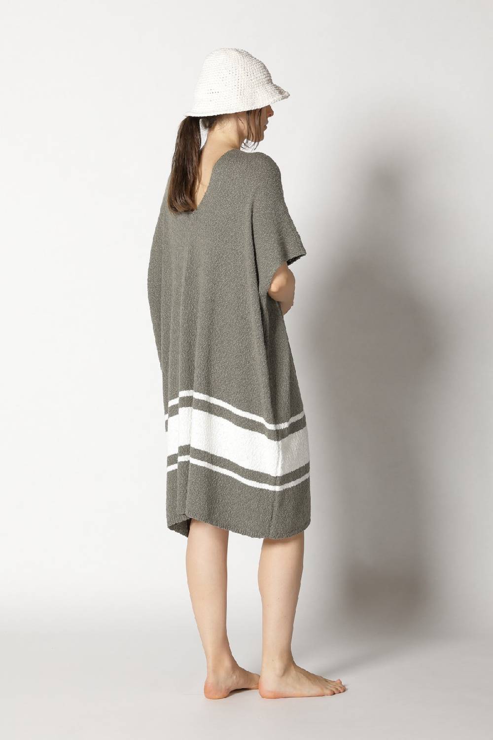 Sminfinity Nubbly Striped Cape Dress