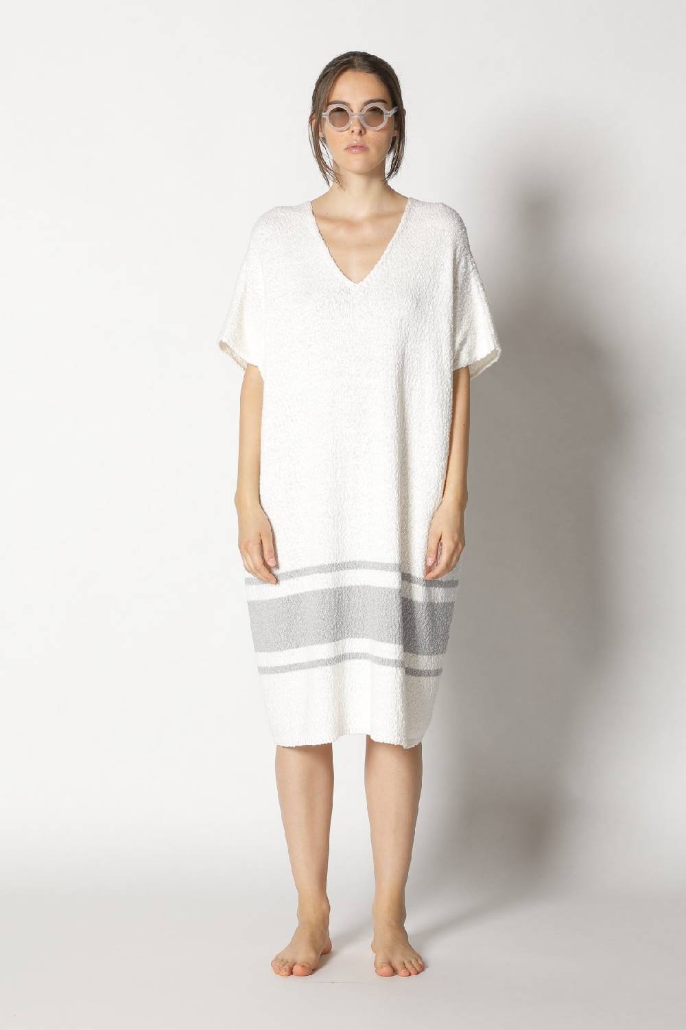 Sminfinity Nubbly Striped Cape Dress