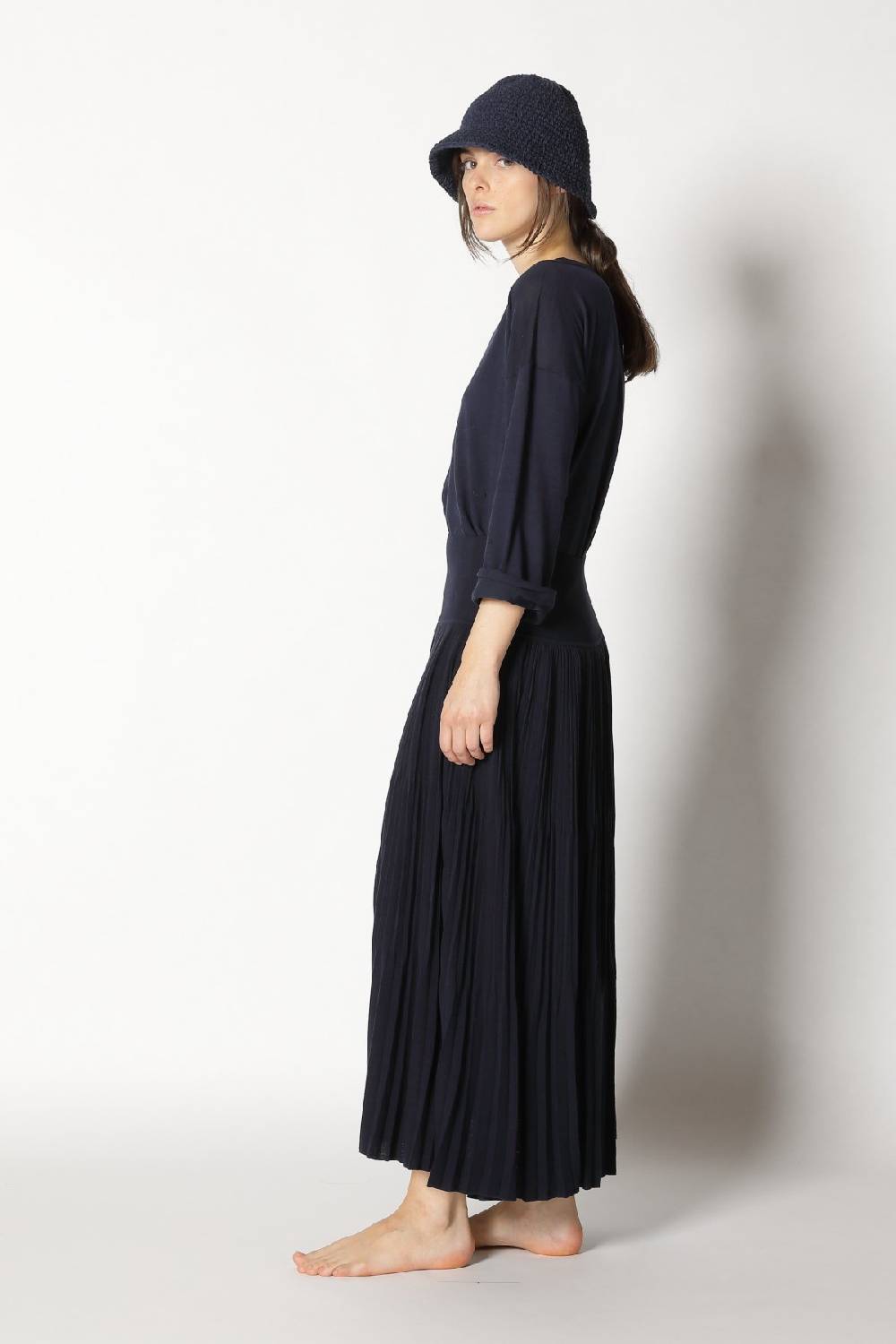 Sminfinity Pima Boatneck + Pima Pleat Skirt