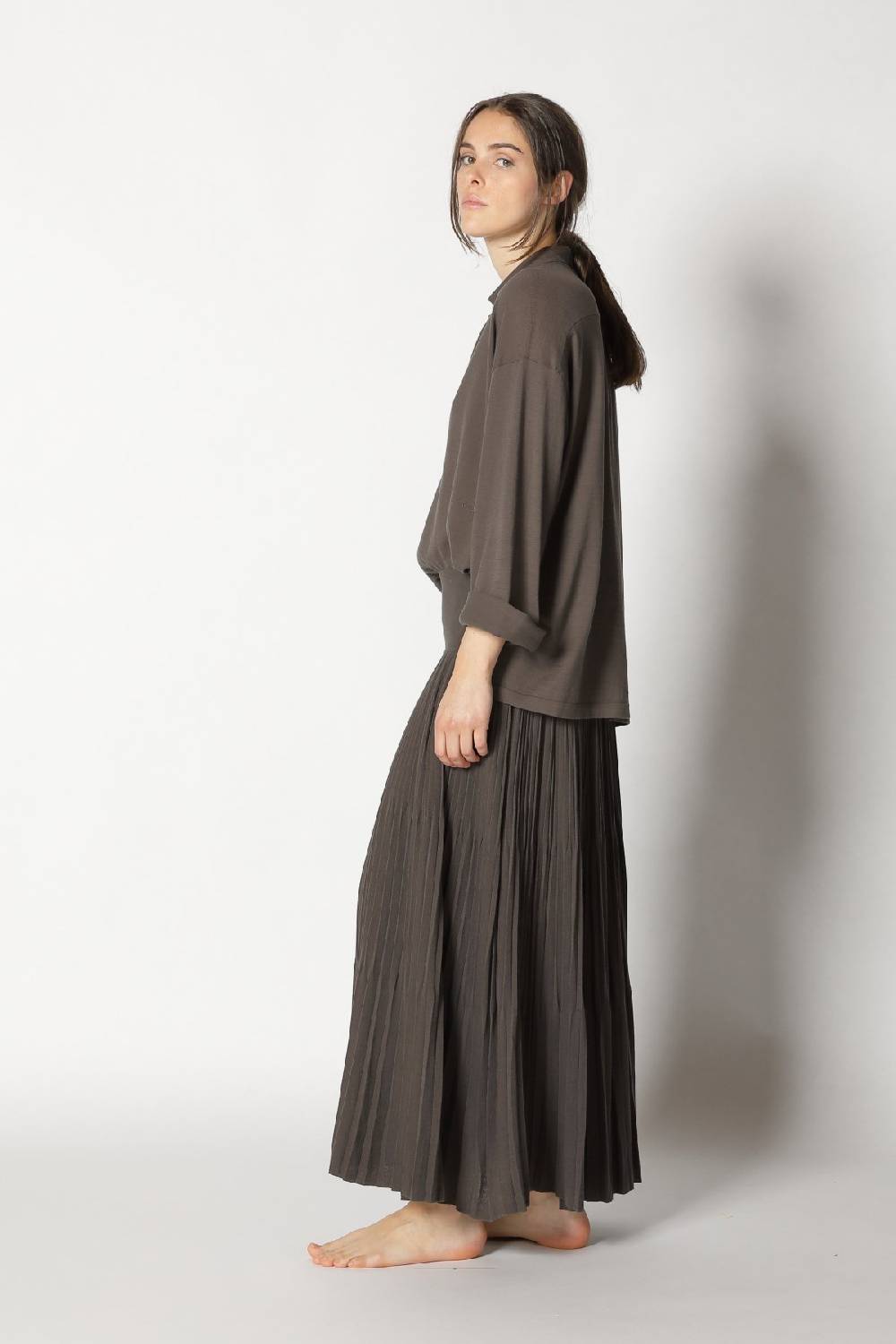Sminfinity Pima Shirt + Pima Pleat Skirt