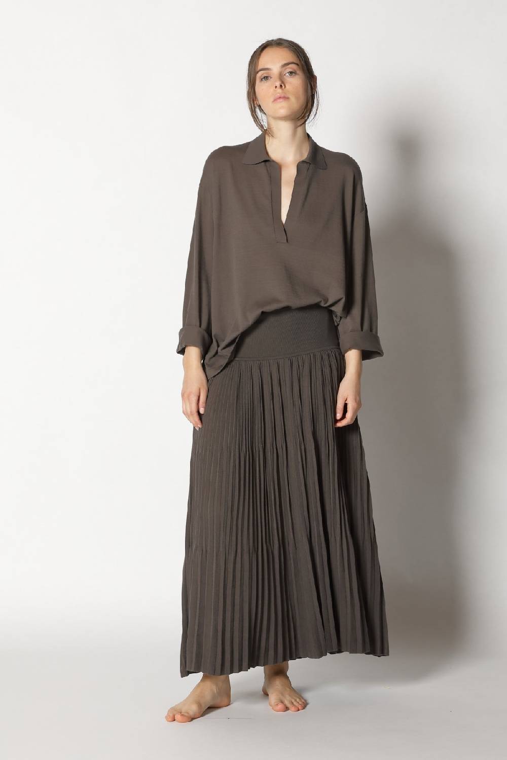 Sminfinity pima shirt + pima pleat skirt