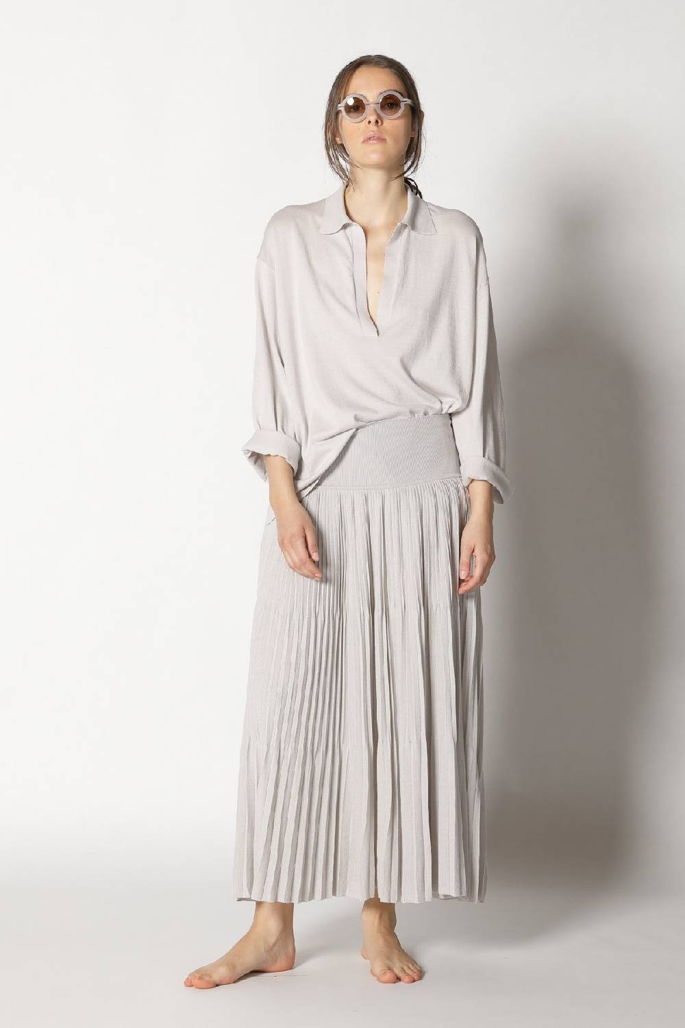 Sminfinity pima shirt + pima pleat skirt