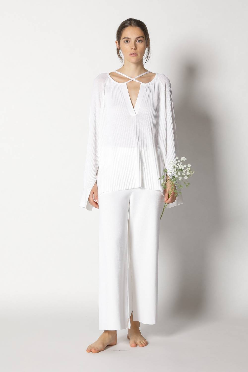 Sminfinity plissé drape tunic + milano culotte