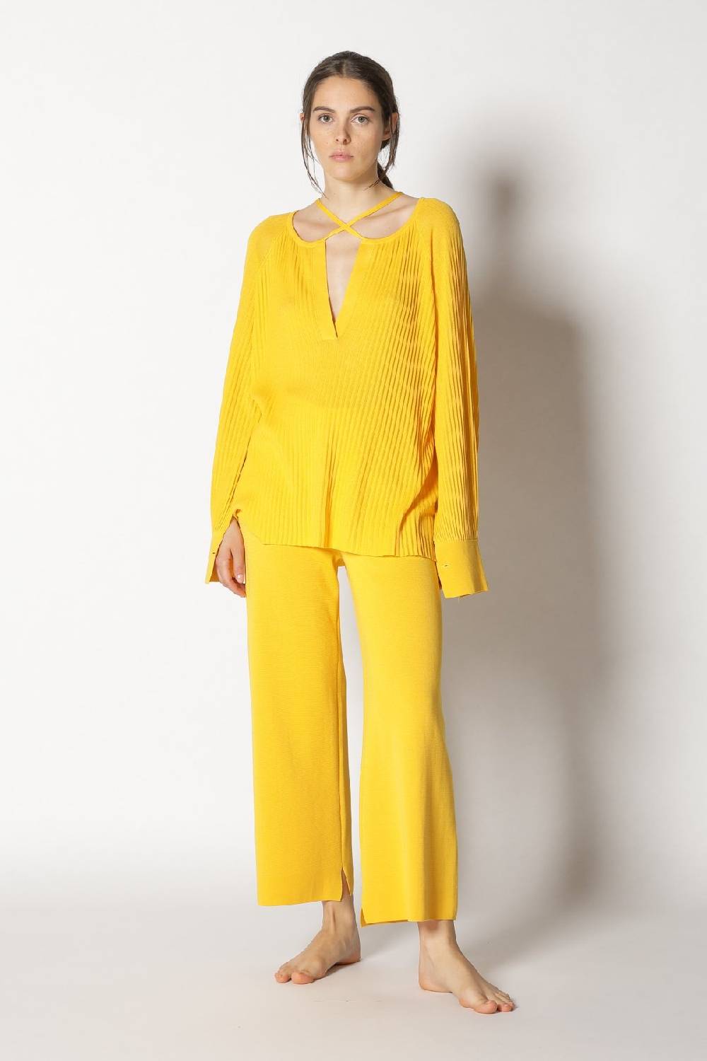 Sminfinity plissé drape tunic + milano culotte