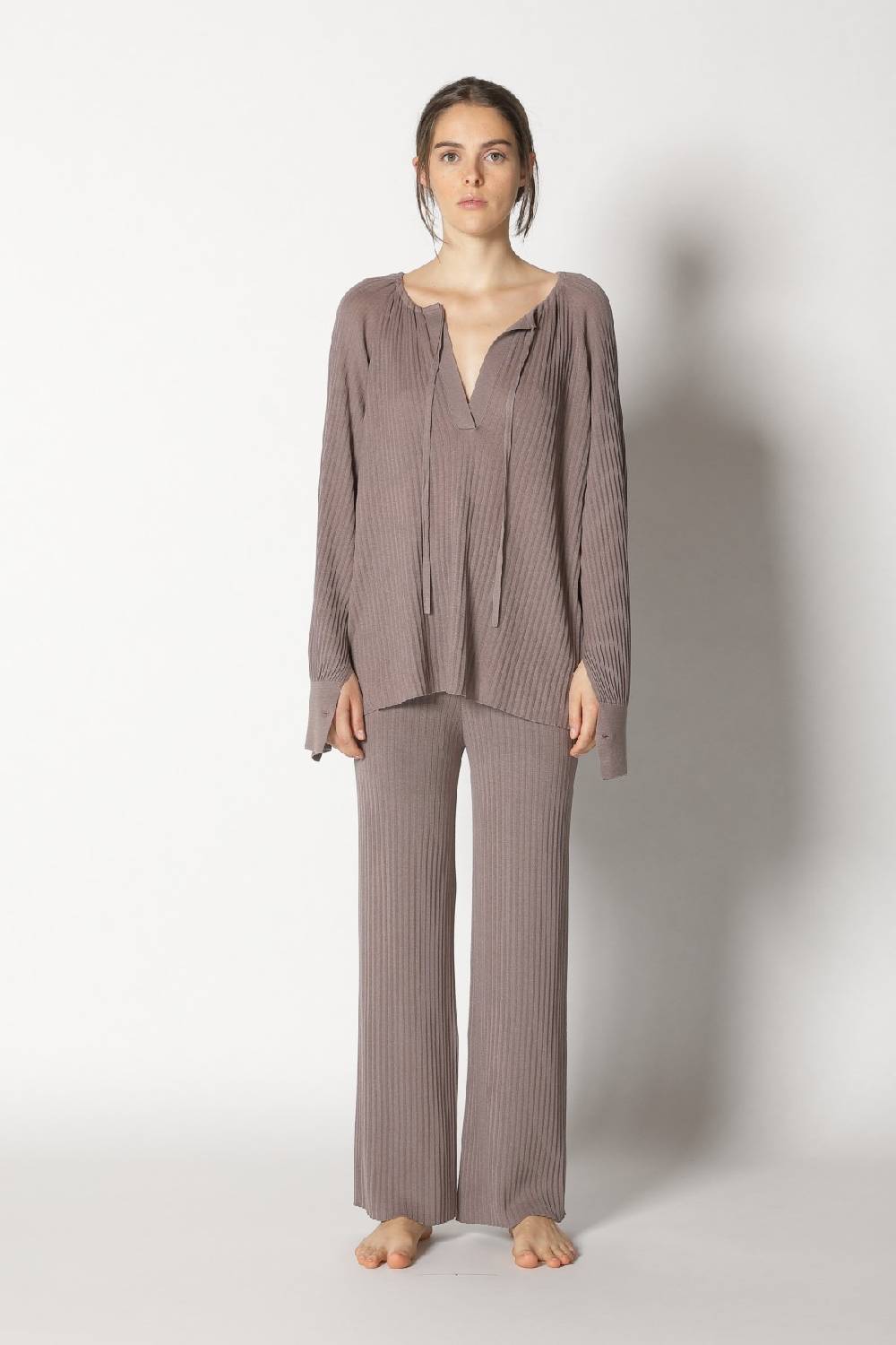 Sminfinity Plissé Drape Tunic + Plissé Palazzo