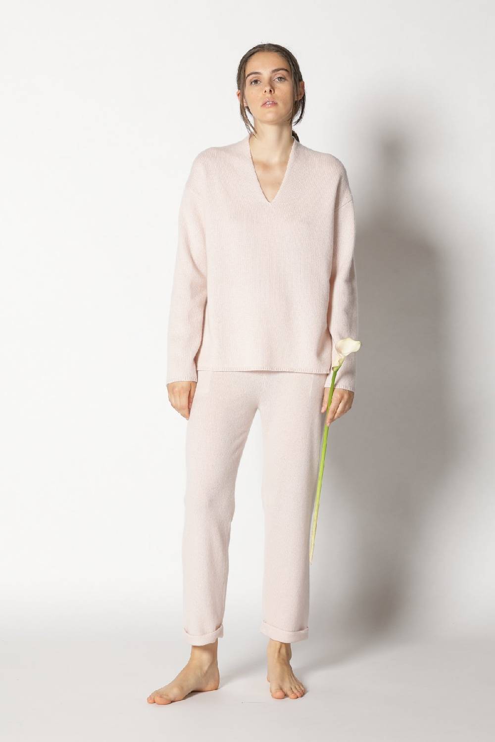 Sminfinity pure 2-ply V neck + pure boat pants