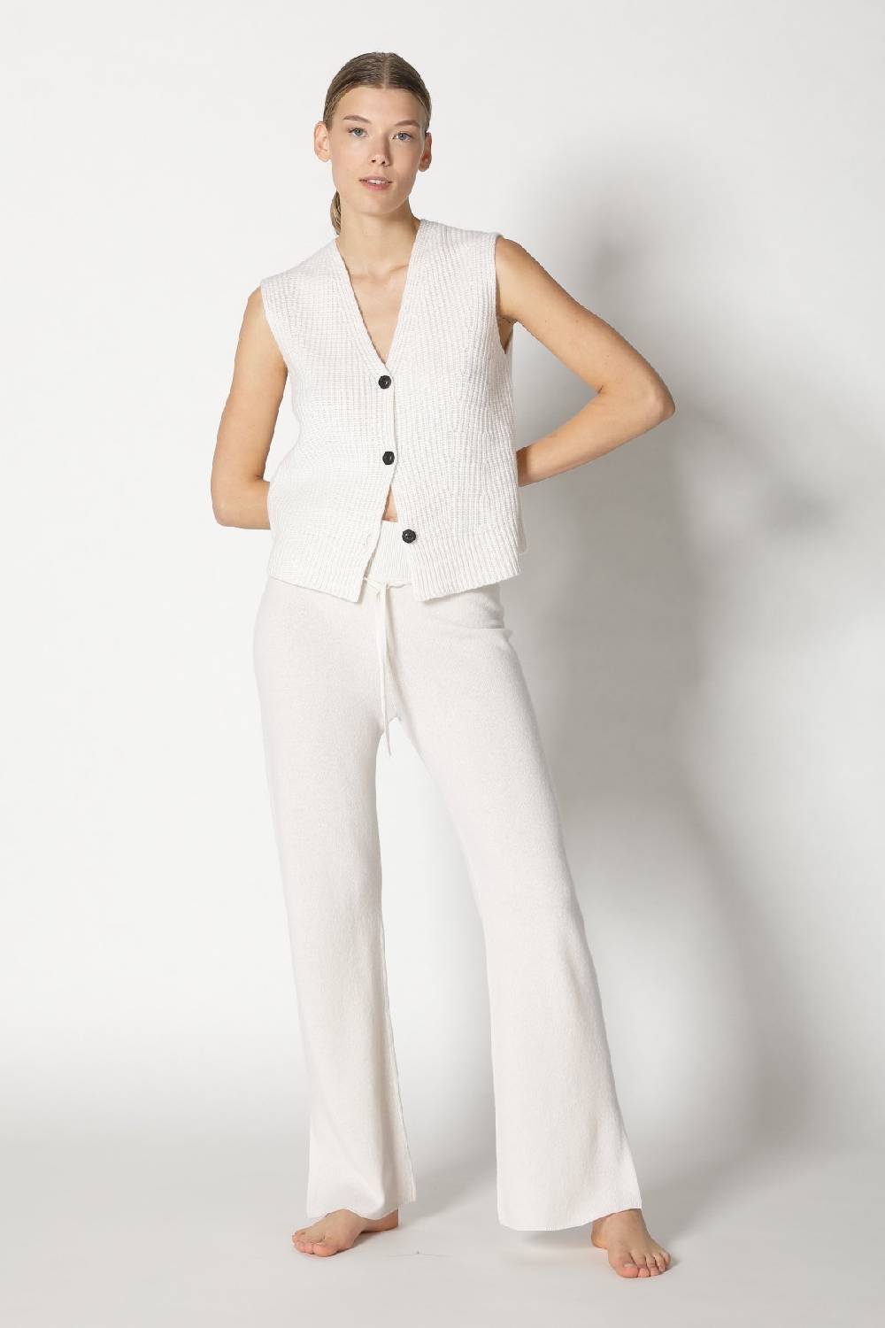 Sminfinity Pure Icon Rib Vest + Pure Slitted Pants