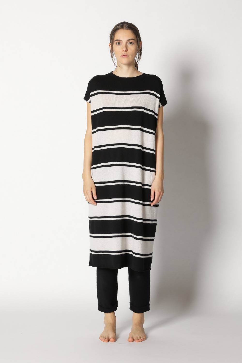 Sminfinity pure stripe tunic dress + pure boat pants