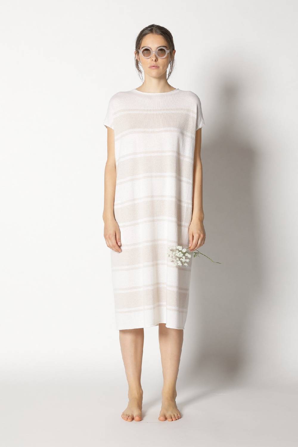 Sminfinity pure stripe tunic dress