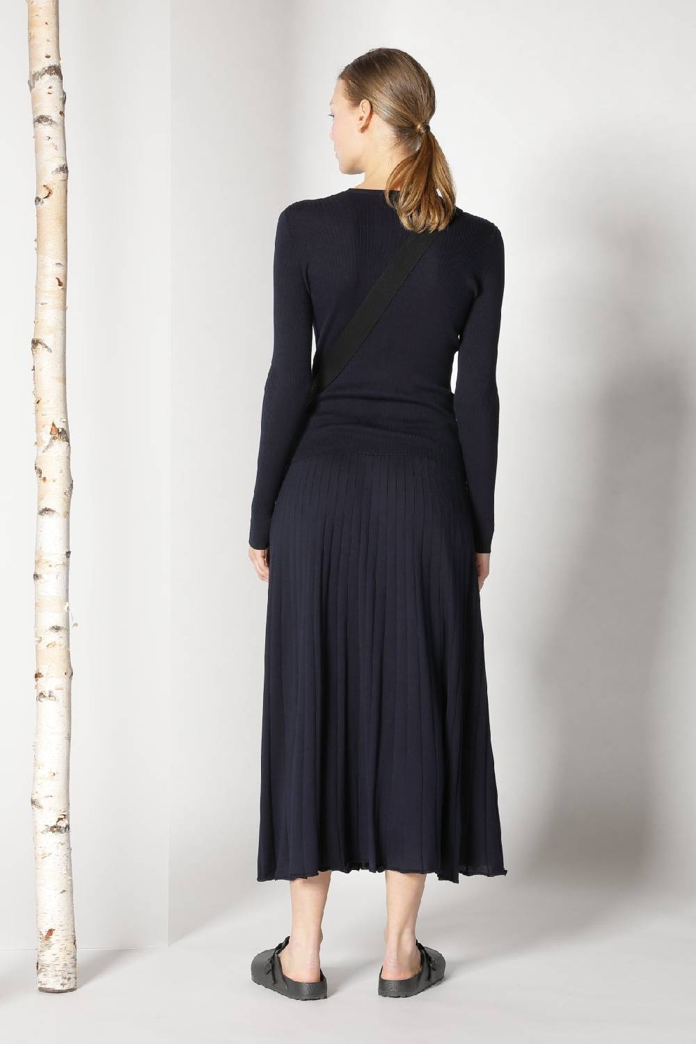 Sminfinity Silky Rib Crew Cardi + Silky Rib Skirt