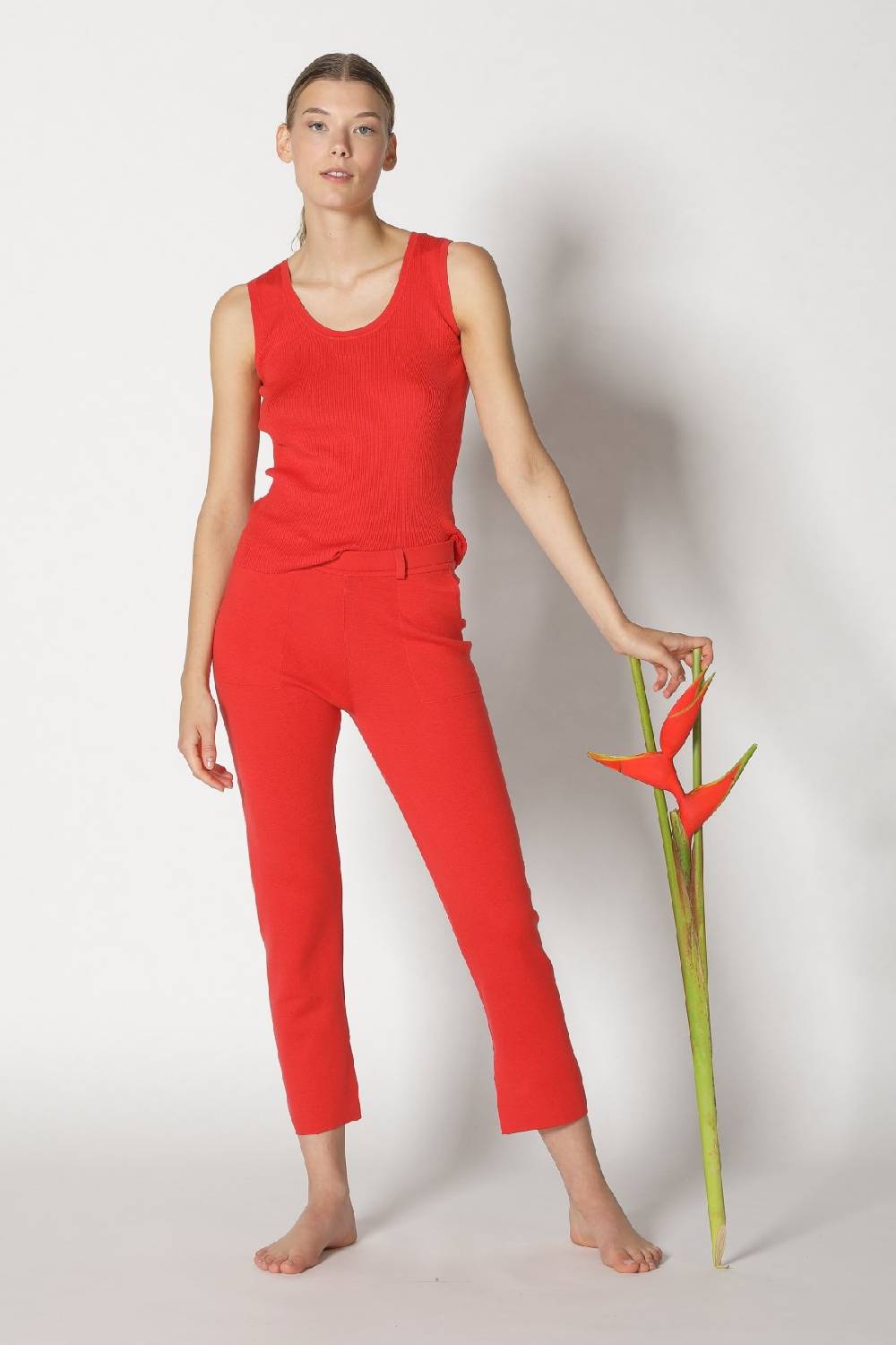 Sminfinity silky rib tank top