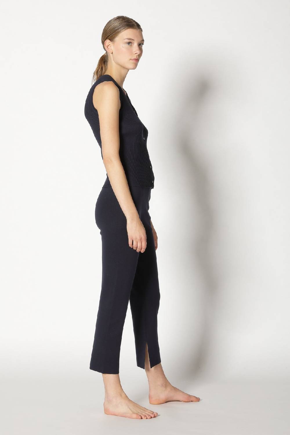 Sminfinity Silky Rib Vest + Silky Cropped Pants