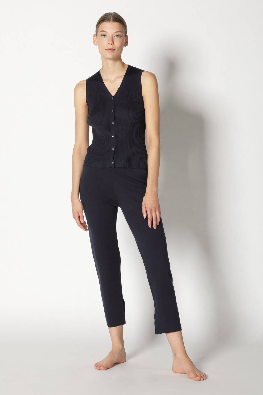 Sminfinity silky rib vest + silky cropped pants Sminfinity silky rib vest + silky cropped pants