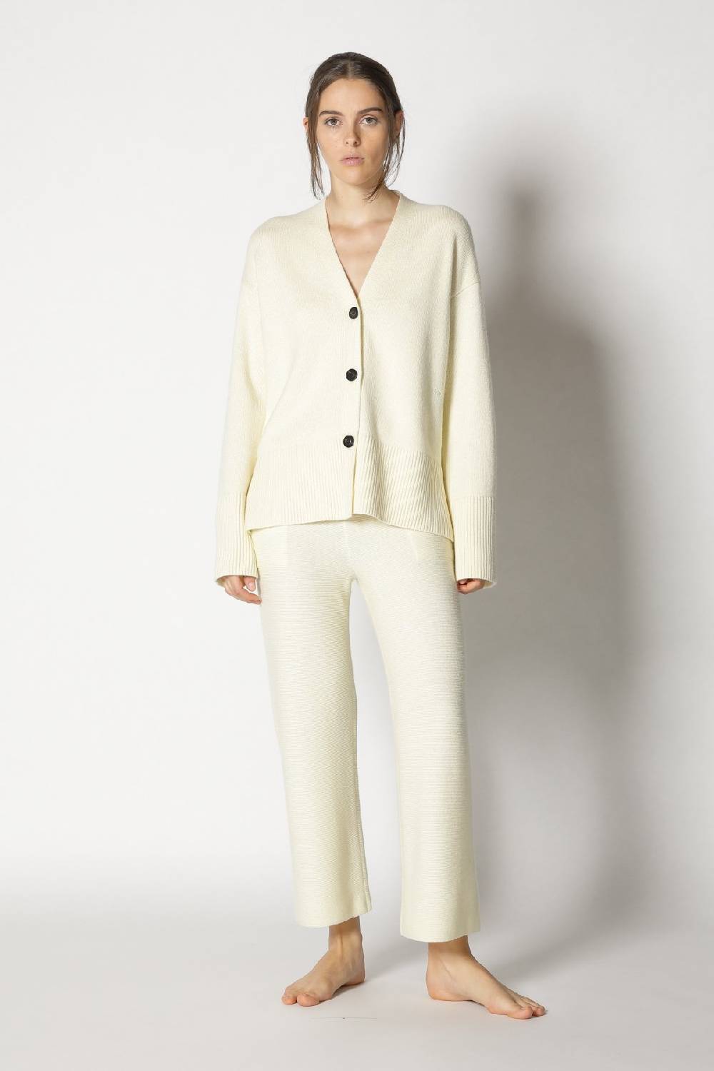 Sminfinity Slouchy Cardigan + Garter Cropped Pants